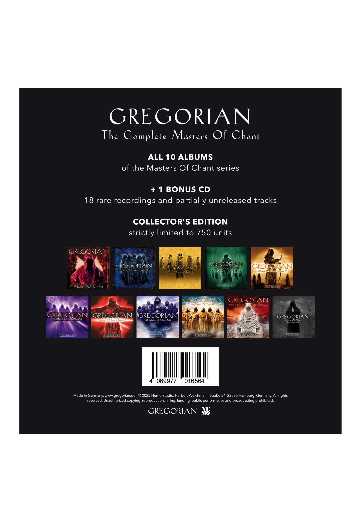 Gregorian - The Complete Masters Of Chant - 11 CD Boxset | Neutral-Image